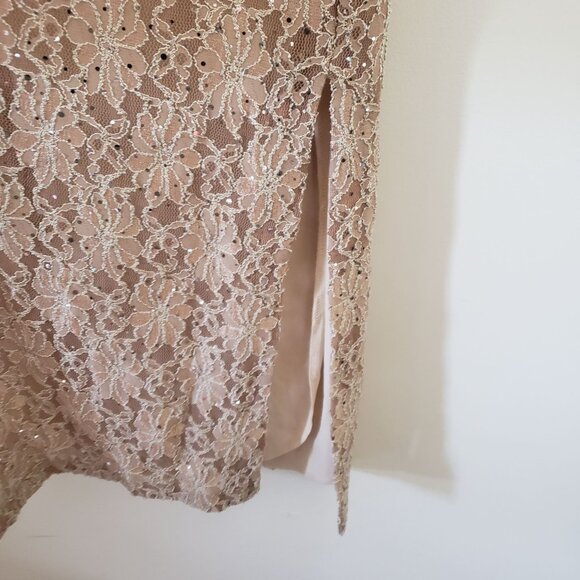 NWT Connected Apparel Womens 4P Sleeveless Lace Gown Formal Eveningwear Elegant - Picture 4 of 9